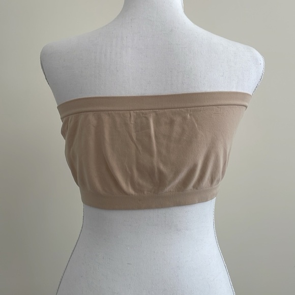 Ambrielle Beige Bandeau Bralette Size 7/L - Picture 2 of 6